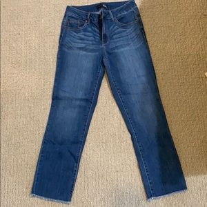 Dark blue straight leg jeans